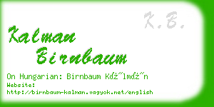 kalman birnbaum business card